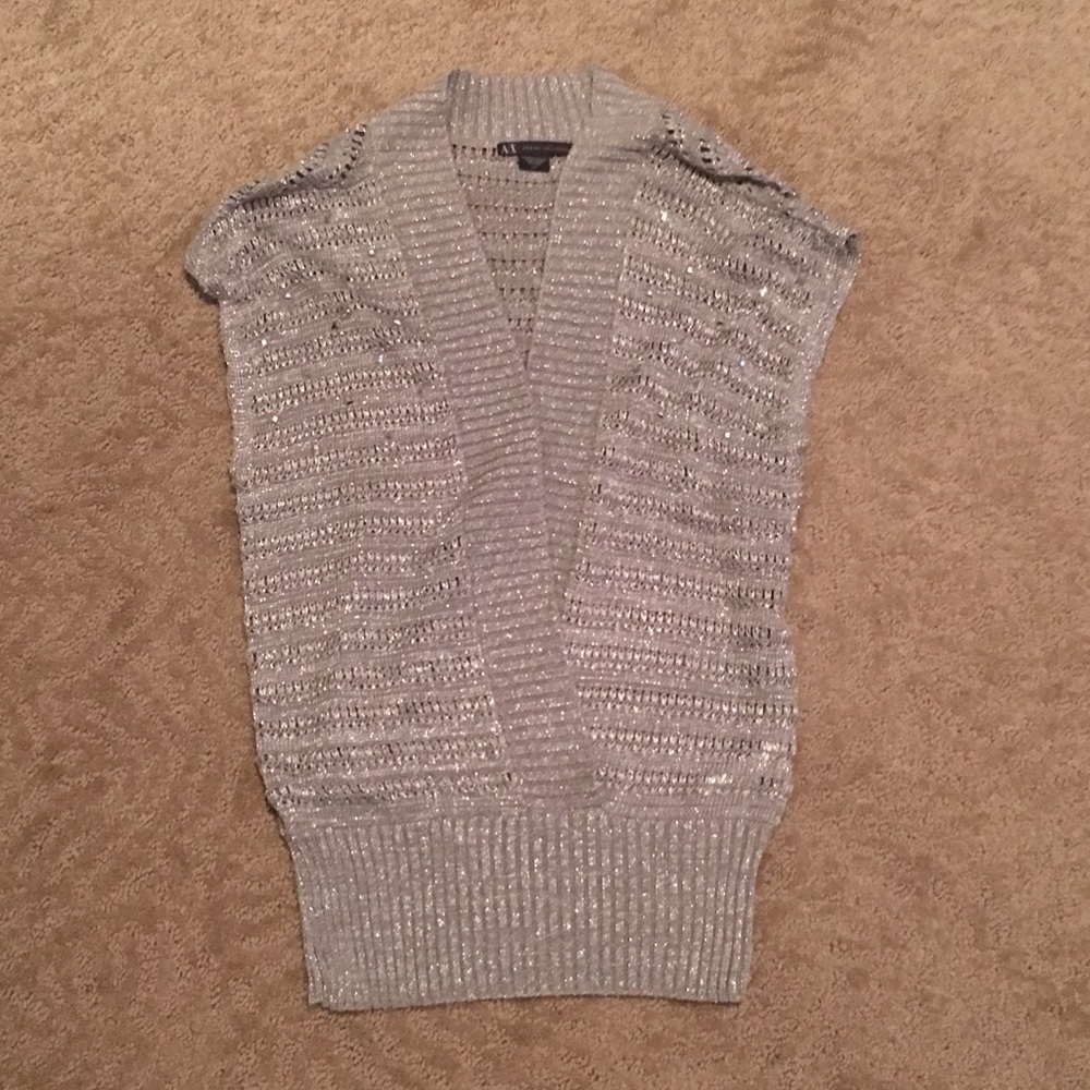 Silver sheer top